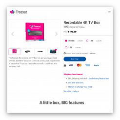 Freesat ecommerce page